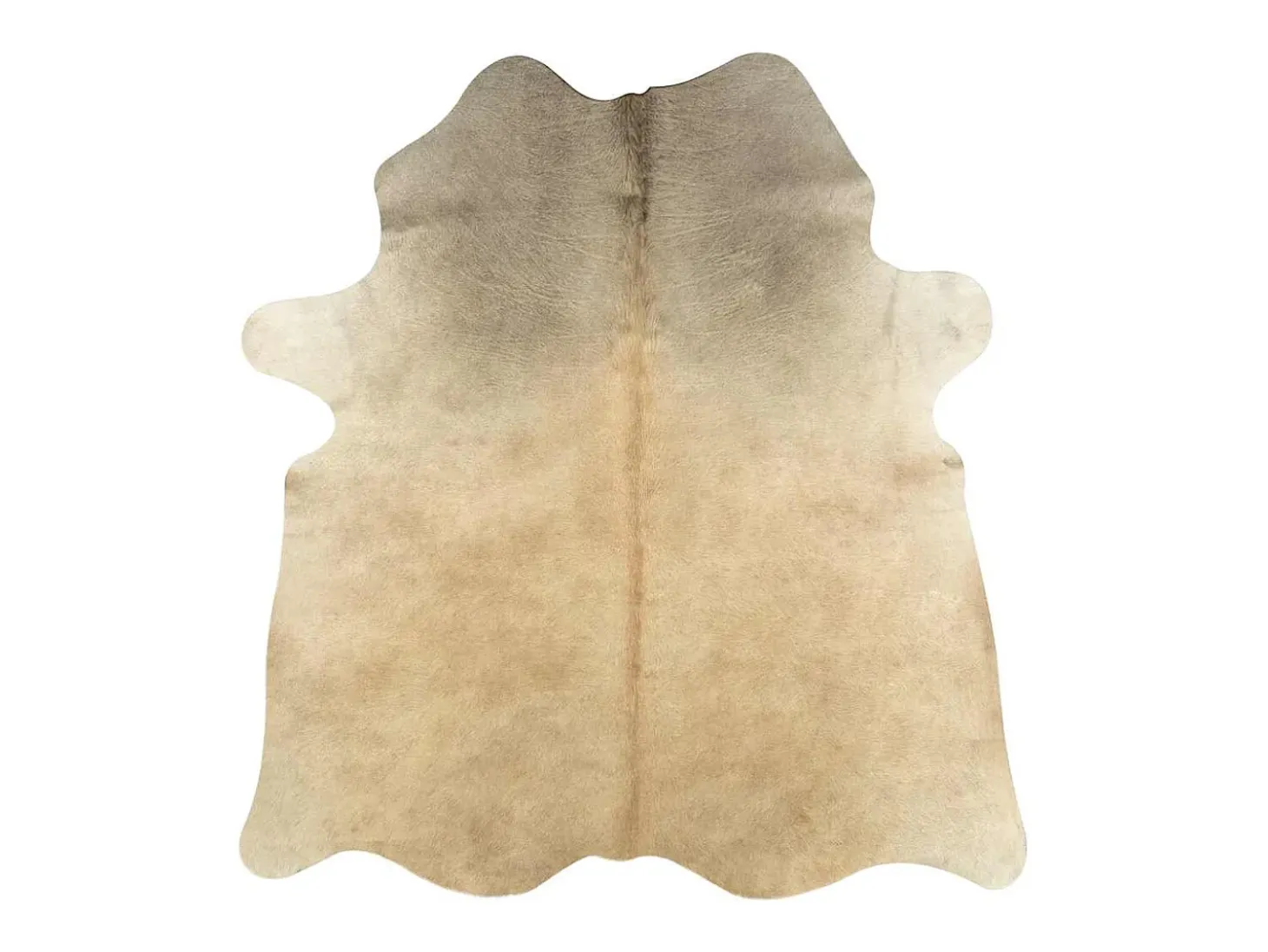 Alfombra de piel de vaca auténtica beige 180x220 cm
