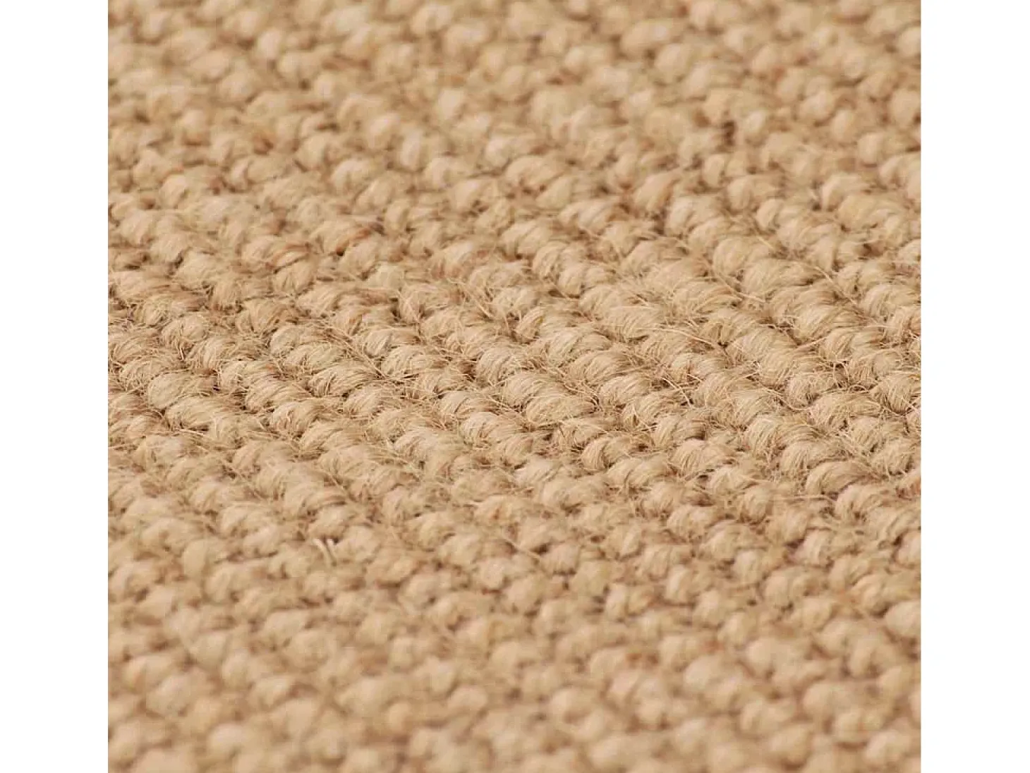 Alfombra de yute con reverso de látex 80x160 cm Natural