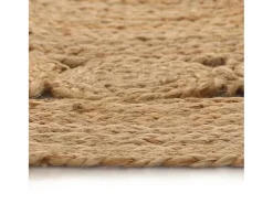 Alfombra de yute, diseño trenzado, redonda de 90 cm.