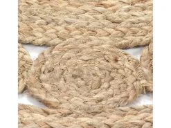 Alfombra de yute, diseño trenzado, redonda de 90 cm.