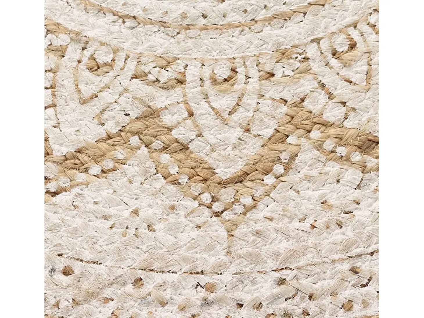 Alfombra de yute trenzado estampada redonda de 120 cm