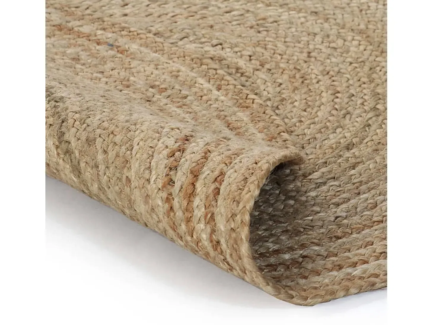 Alfombra de yute trenzado redonda de 120 cm