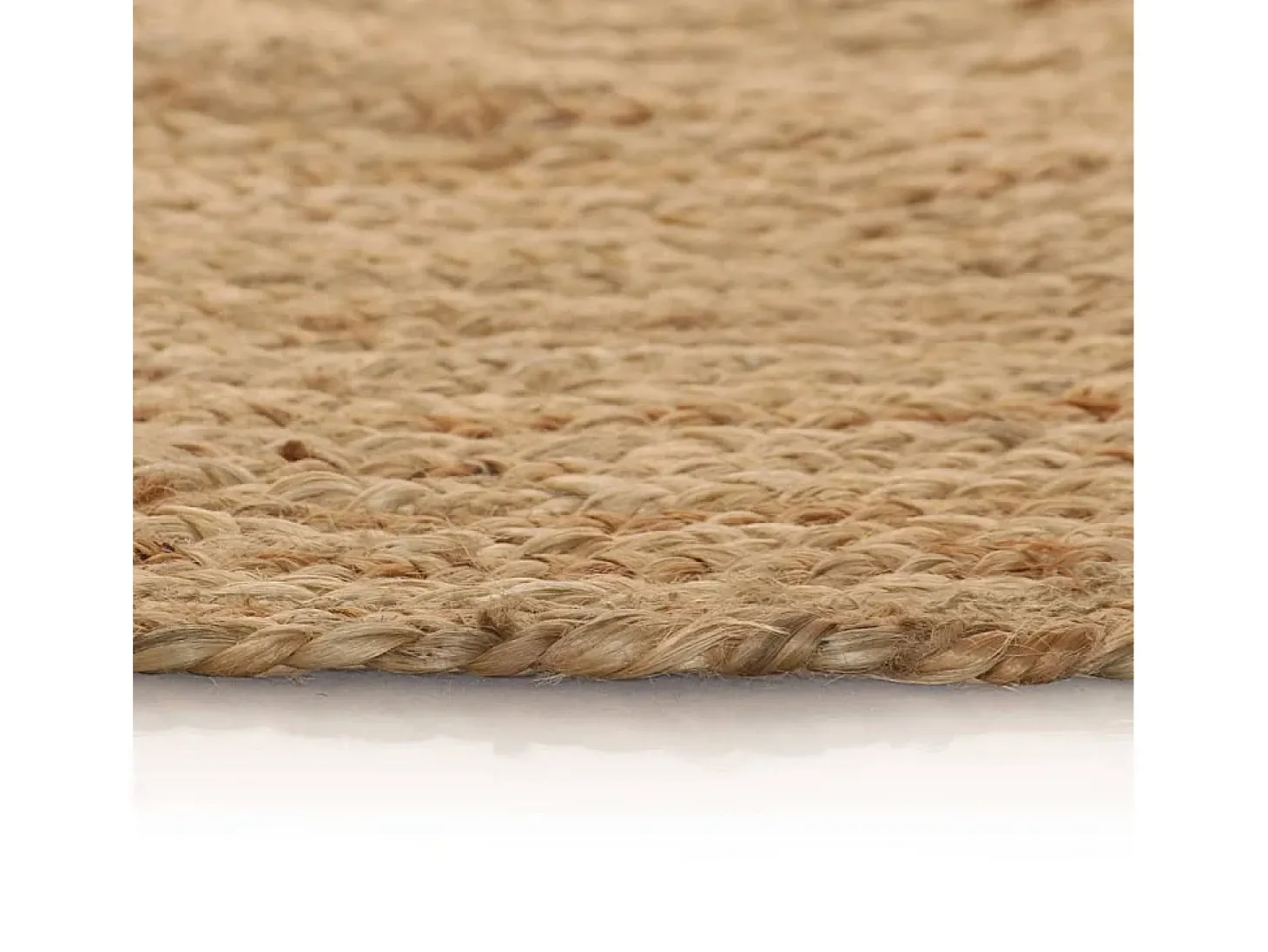Alfombra de yute trenzado redonda de 120 cm