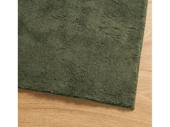 Alfombra HUARTE de pelo corto suave lavable verde bosque 200x280 cm