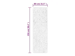 Alfombra HUARTE de pelo corto suave y lavable en color antracita 80x250cm