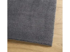 Alfombra HUARTE de pelo corto suave y lavable en color antracita 80x250cm