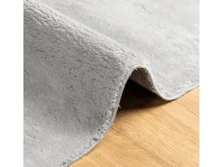 Alfombra HUARTE de pelo corto suave y lavable en gris 240x240 cm