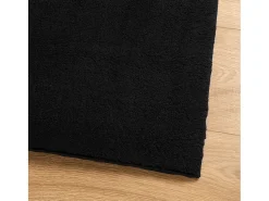 Alfombra HUARTE de pelo corto suave y lavable negra 80x250 cm