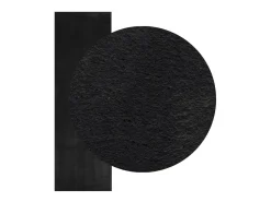 Alfombra HUARTE de pelo corto suave y lavable negra 80x250 cm
