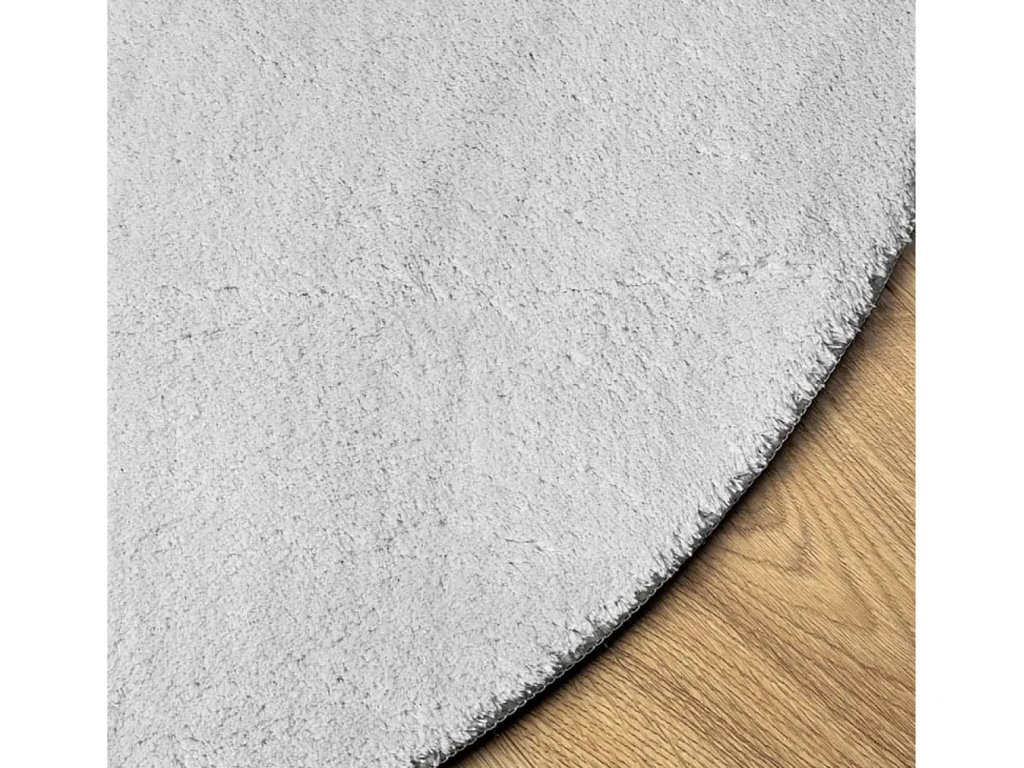 Alfombra HUARTE de pelo corto suave y lavable, gris, Ø 120 cm