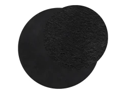 Alfombra HUARTE de pelo corto suave y lavable en color negro Ø 200 cm
