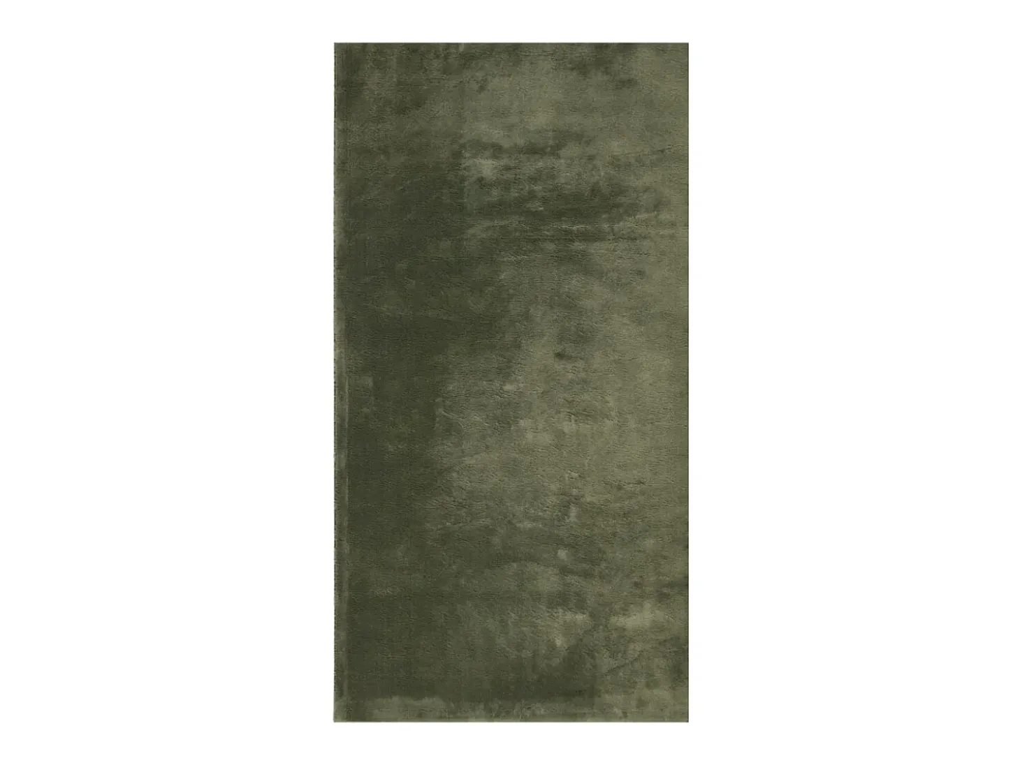 Alfombra HUARTE de pelo corto suave y lavable verde bosque 80x150cm