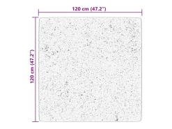 Alfombra HUARTE de pelo corto suave y lavable negra 120x120 cm