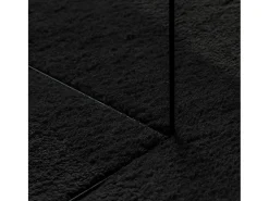 Alfombra HUARTE de pelo corto suave y lavable negra 120x120 cm