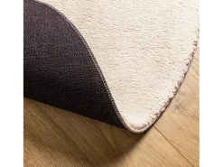 Alfombra HUARTE de pelo corto suave y lavable en color beige Ø 200 cm