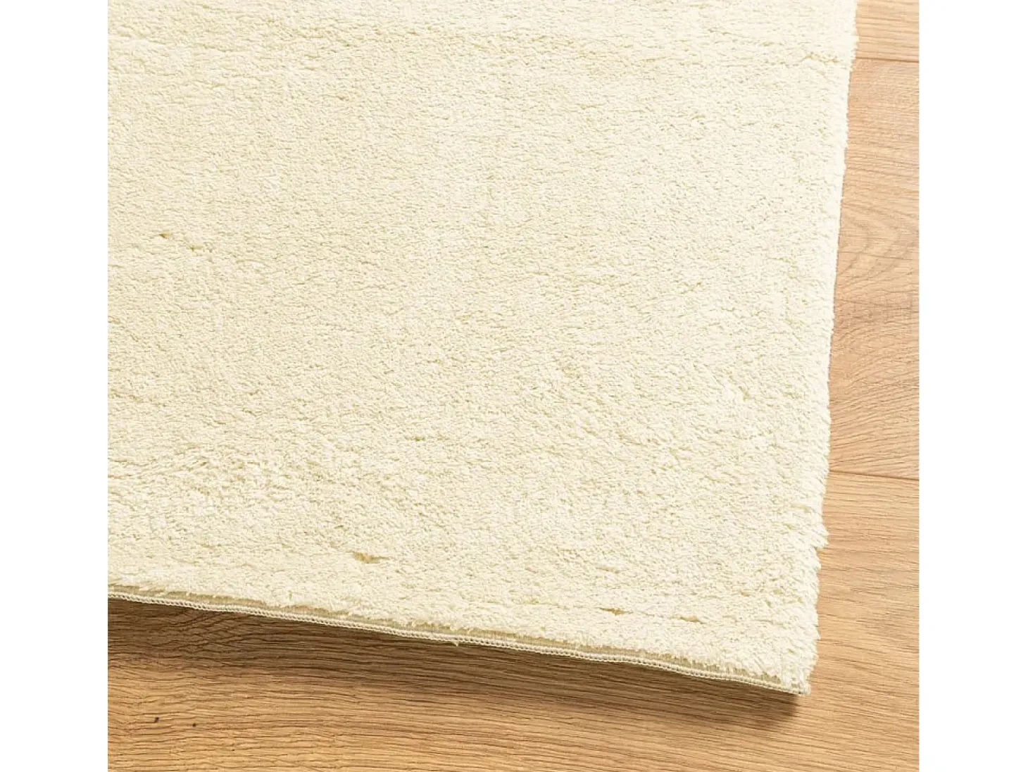 Alfombra HUARTE de pelo corto suave y lavable color crema 160x230 cm