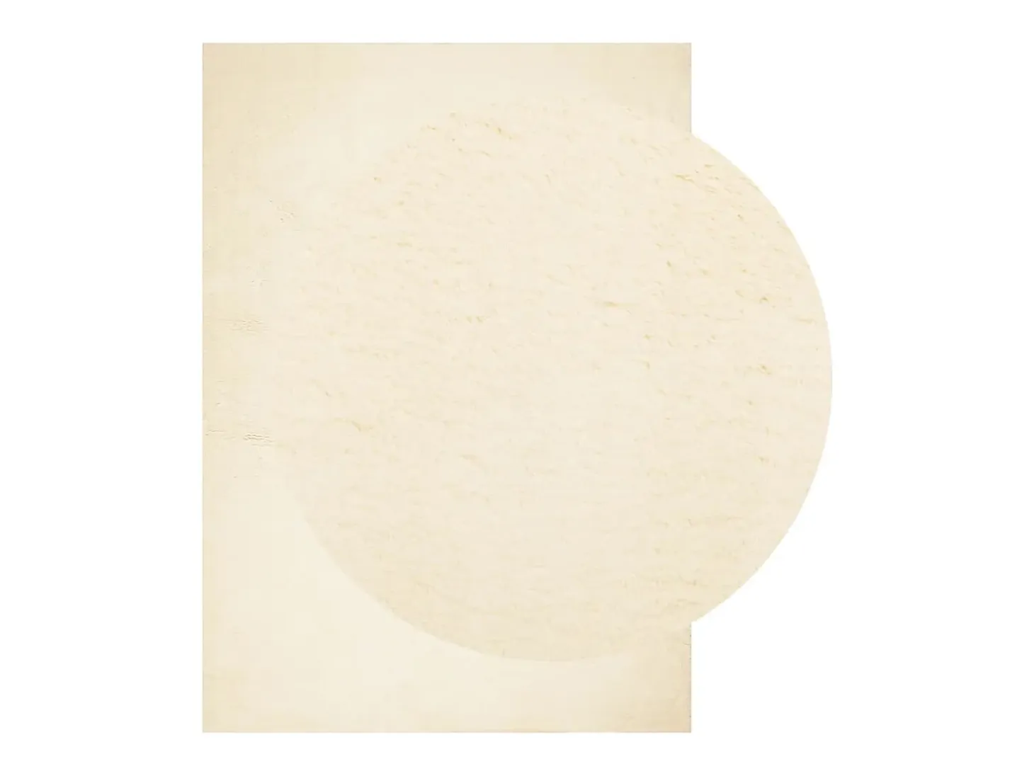 Alfombra HUARTE de pelo corto suave y lavable color crema 160x230 cm