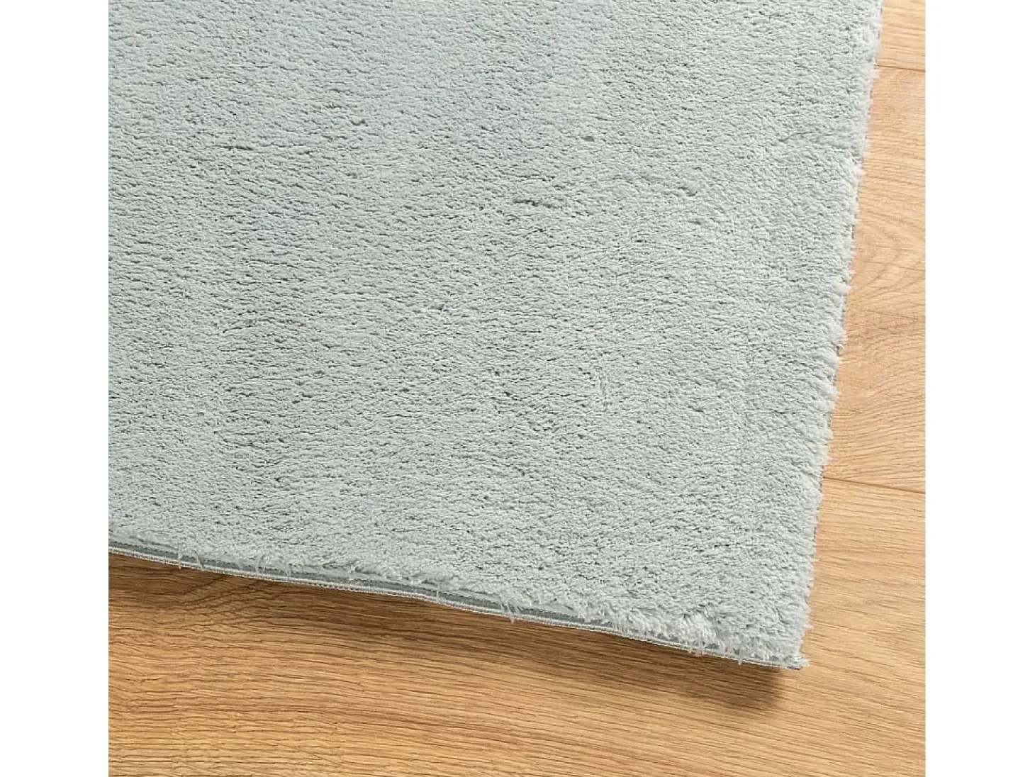 Alfombra HUARTE de pelo corto suave y lavable azul 160x160 cm