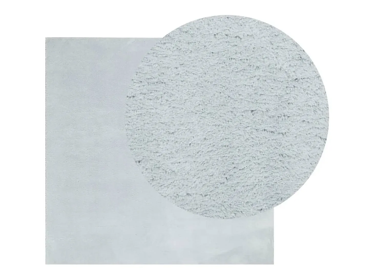 Alfombra HUARTE de pelo corto suave y lavable azul 160x160 cm