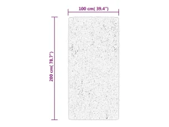 Alfombra HUARTE de pelo corto suave y lavable en gris 100x200 cm