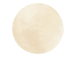 Alfombra HUARTE de pelo corto suave y lavable color crema Ø 200 cm