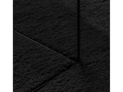 Alfombra HUARTE de pelo corto suave y lavable negra 160x230 cm