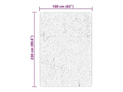 Alfombra HUARTE de pelo corto suave y lavable negra 160x230 cm