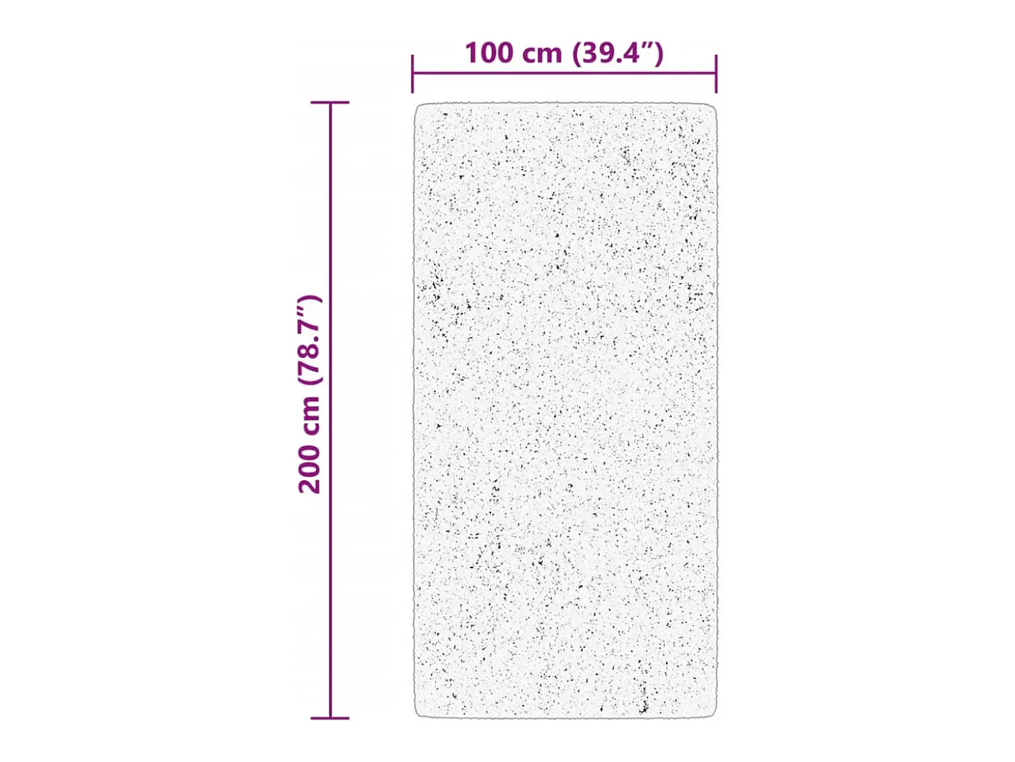 Alfombra HUARTE de pelo corto suave y lavable beige 100x200 cm