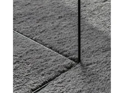 Alfombra HUARTE de pelo corto suave y lavable en color antracita Ø 200 cm