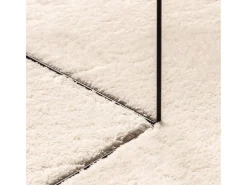 Alfombra HUARTE de pelo corto suave y lavable en color beige Ø 100 cm