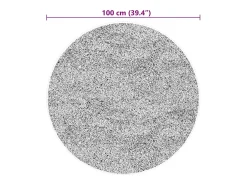 Alfombra HUARTE de pelo corto suave y lavable en color beige Ø 100 cm