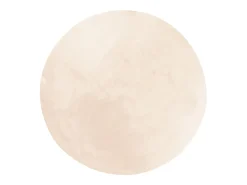 Alfombra HUARTE de pelo corto suave y lavable en color beige Ø 100 cm
