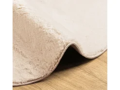 Alfombra HUARTE de pelo corto suave y lavable en color beige Ø 100 cm