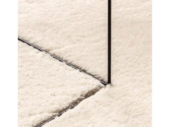 Alfombra HUARTE de pelo corto suave y lavable en color beige, Ø 120 cm