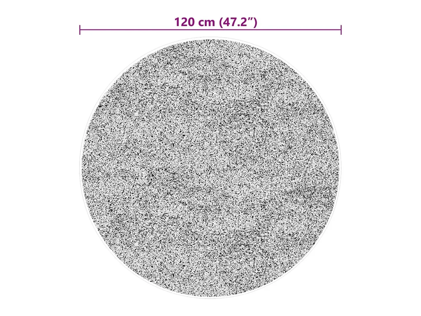 Alfombra HUARTE de pelo corto suave y lavable en color beige, Ø 120 cm