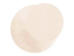 Alfombra HUARTE de pelo corto suave y lavable en color beige, Ø 120 cm