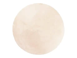 Alfombra HUARTE de pelo corto suave y lavable en color beige, Ø 120 cm