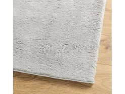Alfombra HUARTE de pelo corto suave y lavable en gris 80x150 cm