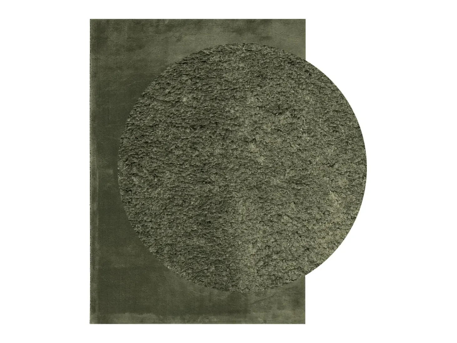 Alfombra HUARTE de pelo corto suave lavable verde bosque 140x200 cm