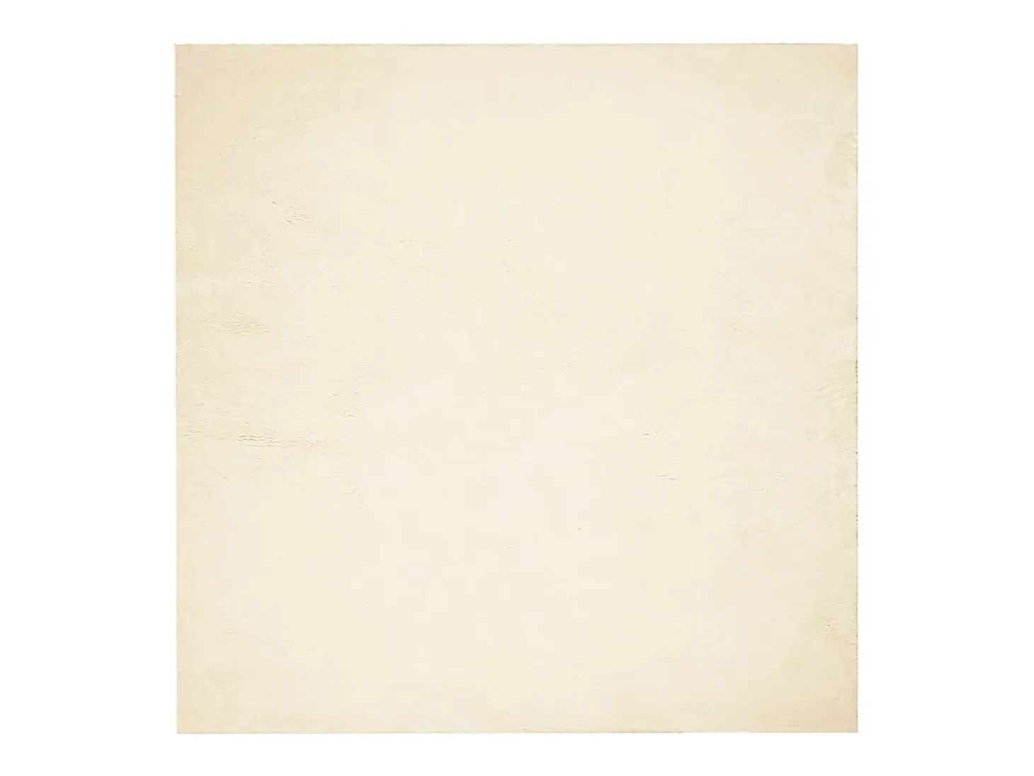 Alfombra HUARTE de pelo corto suave y lavable color crema 120x120 cm