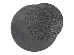 Alfombra HUARTE de pelo corto suave y lavable, color antracita, Ø 100 cm
