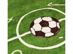 Alfombra infantil 160x230cm campo de fútbol antideslizante lavable