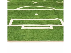 Alfombra infantil 160x230cm campo de fútbol antideslizante lavable