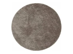 Alfombra ISTAN de pelo largo, acabado gris brillante, Ø 100 cm
