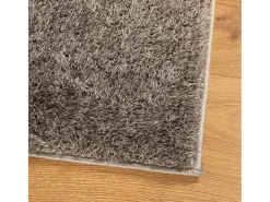 Alfombra ISTAN de pelo largo, aspecto gris brillante, 160x230 cm