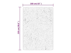 Alfombra ISTAN de pelo largo, aspecto gris brillante, 160x230 cm