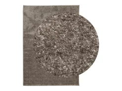 Alfombra ISTAN de pelo largo, aspecto gris brillante, 120x170 cm