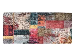 Alfombra lavable antideslizante Patchwork 80x300 cm Multicolor