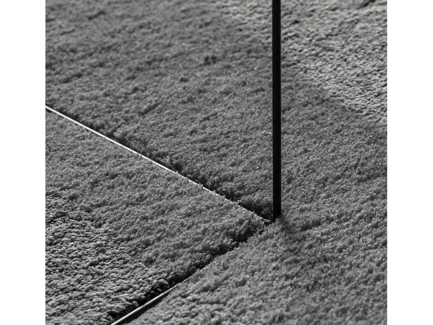 Alfombra lavable de pelo corto suave HUARTE antracita 240x240 cm
