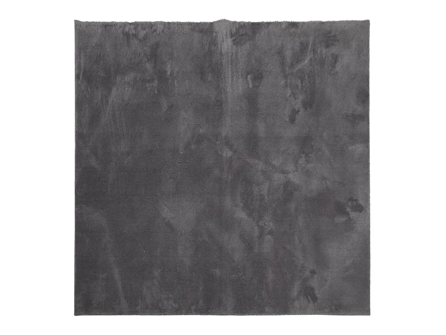 Alfombra lavable de pelo corto suave HUARTE antracita 240x240 cm